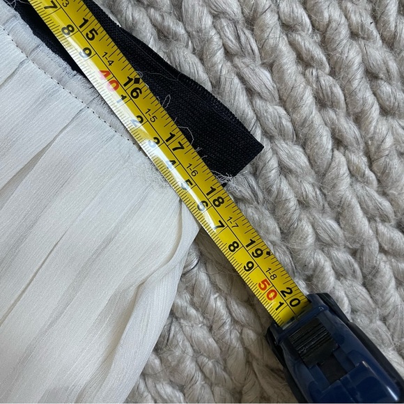 Enza Costa Cream Pleated Raw Hem Maxi Skirt - Picture 8 of 9